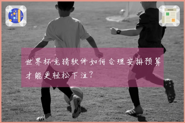 世界杯竞猜软件如何合理安排预算才能更轻松下注？